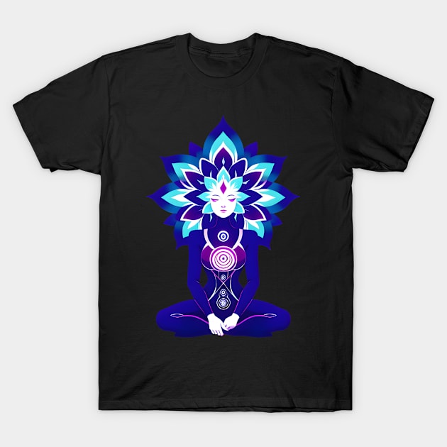 Aura Blue Meditation 03 T-Shirt by CGI Studios